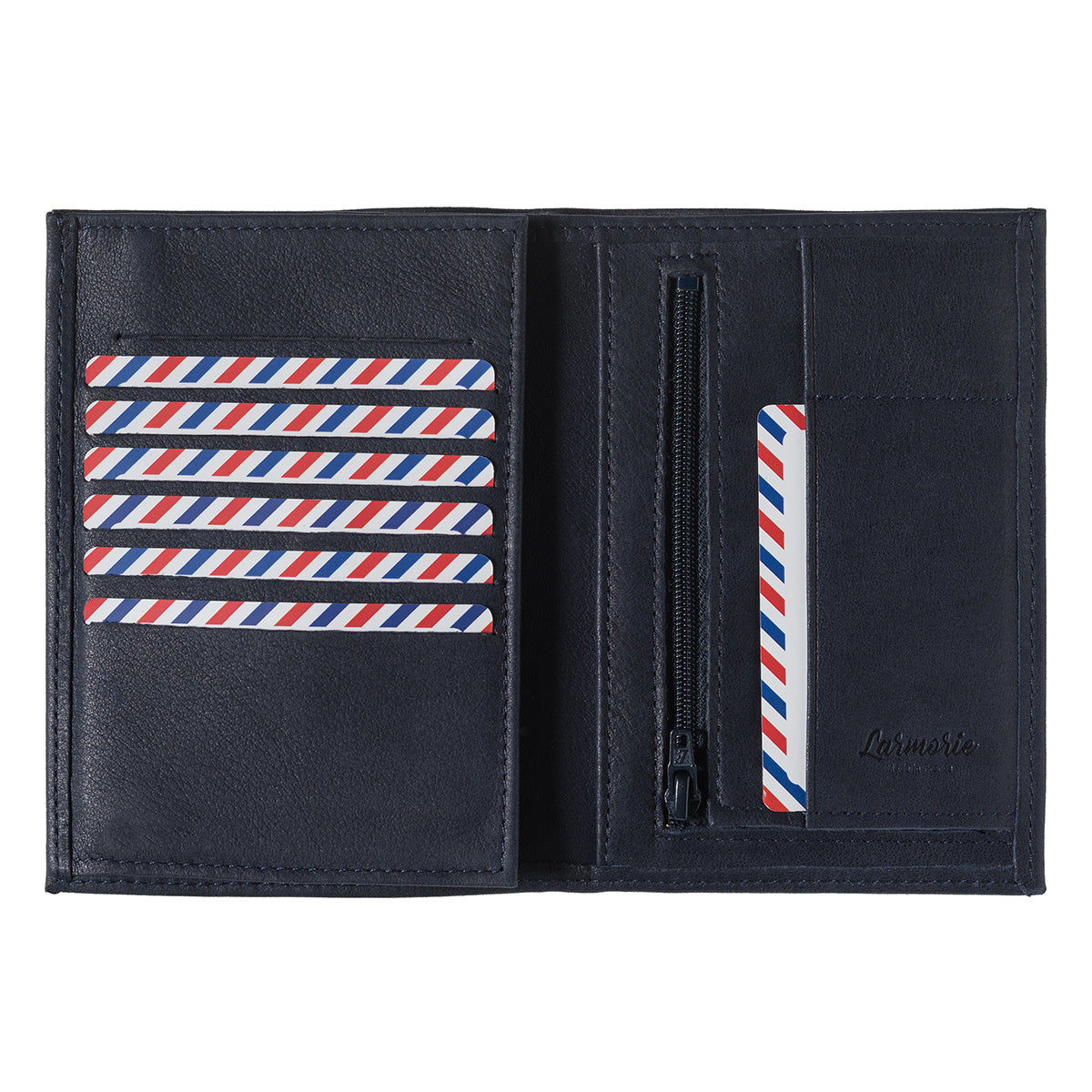 Grand portefeuille ALBERT en cuir grainé Larmorie® Made in France 🇫🇷