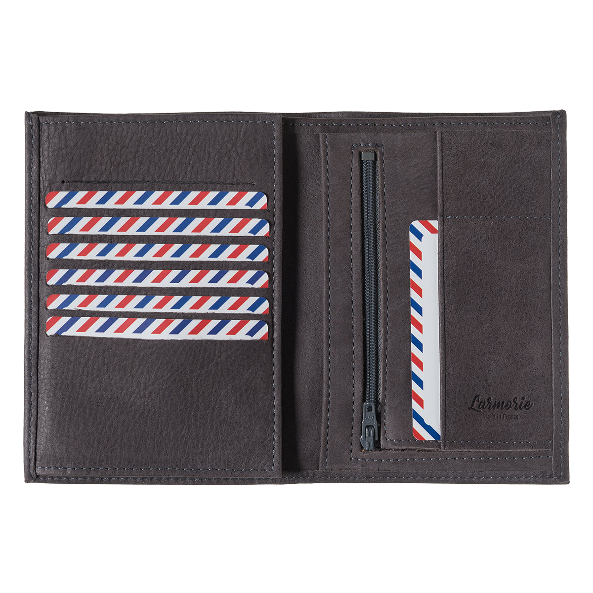 Grand portefeuille ALBERT en cuir grainé Larmorie® Made in France 🇫🇷