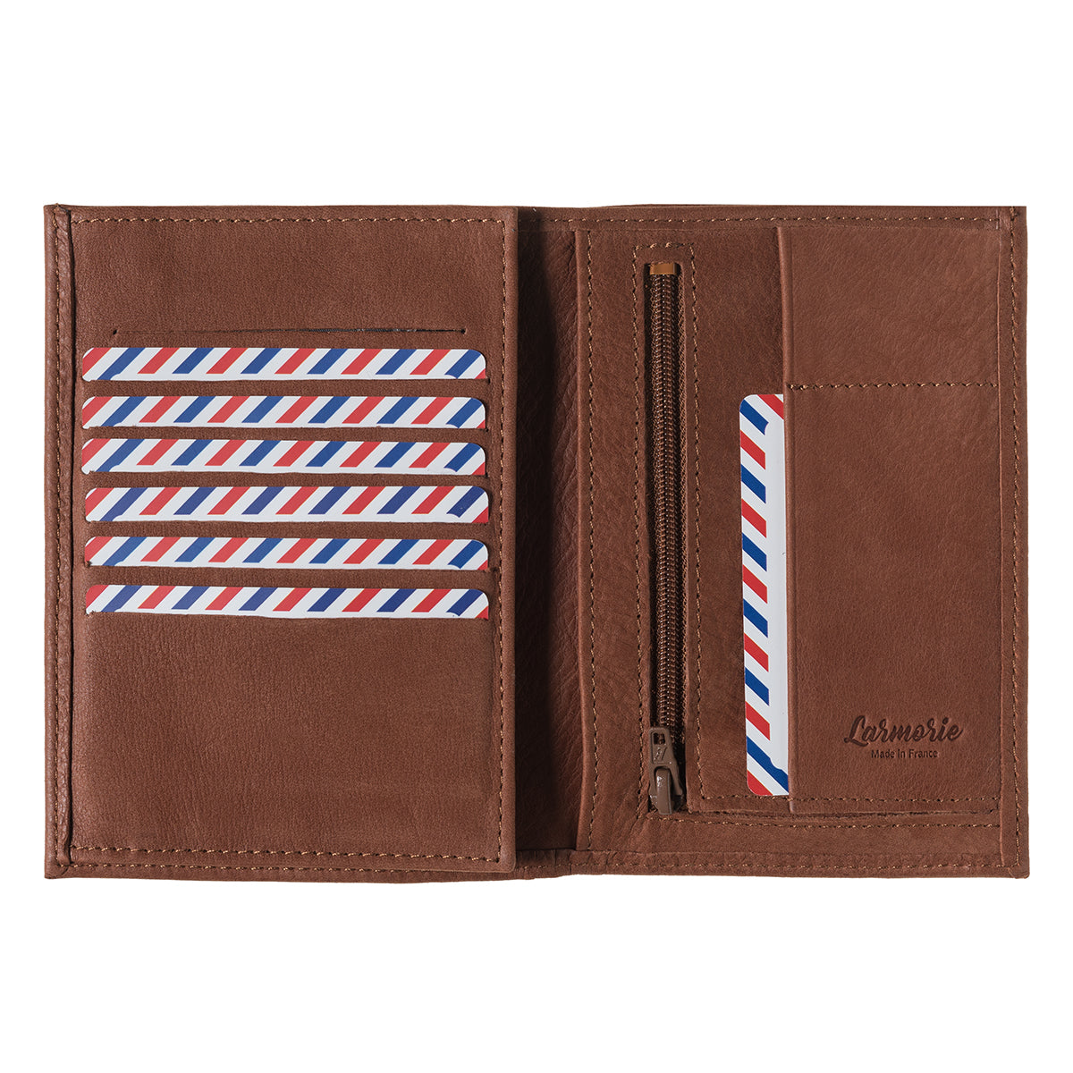 Grand portefeuille ALBERT en cuir grainé Larmorie® Made in France 🇫🇷