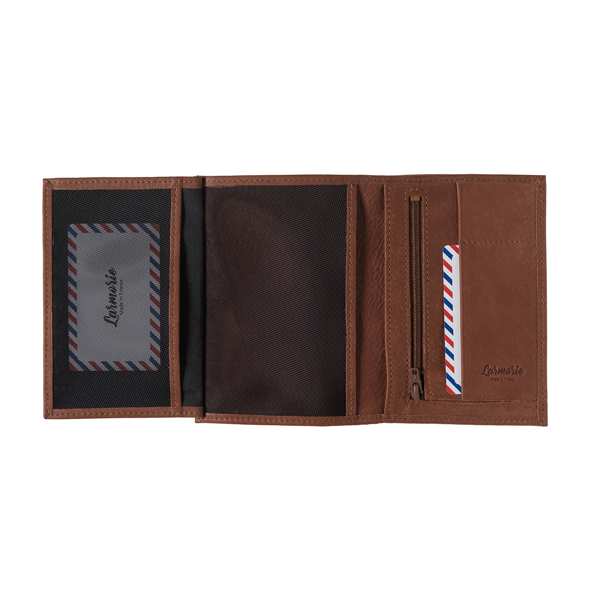 Grand portefeuille ALBERT en cuir grainé Larmorie® Made in France 🇫🇷