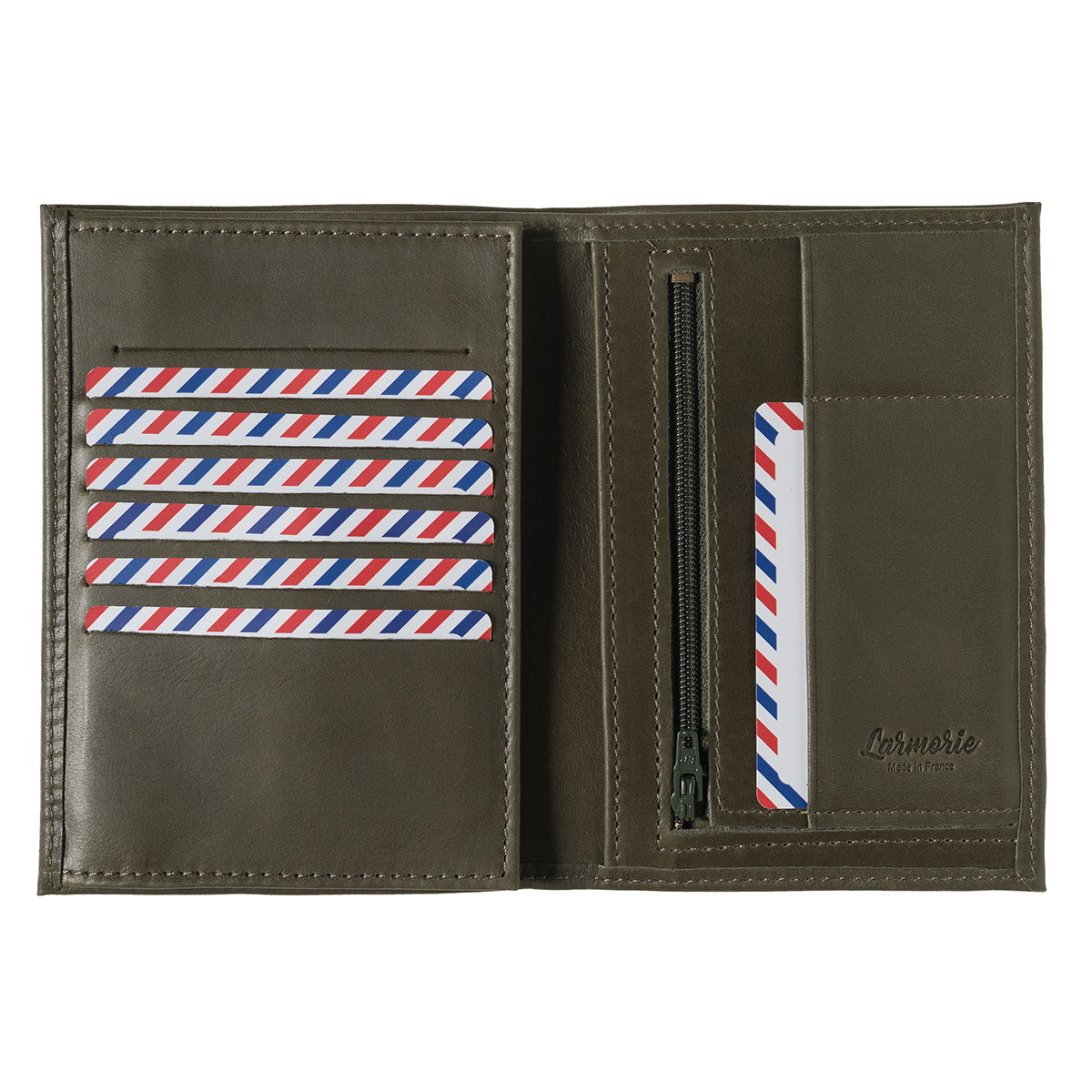 Grand portefeuille ALBERT en cuir grainé Larmorie® Made in France 🇫🇷