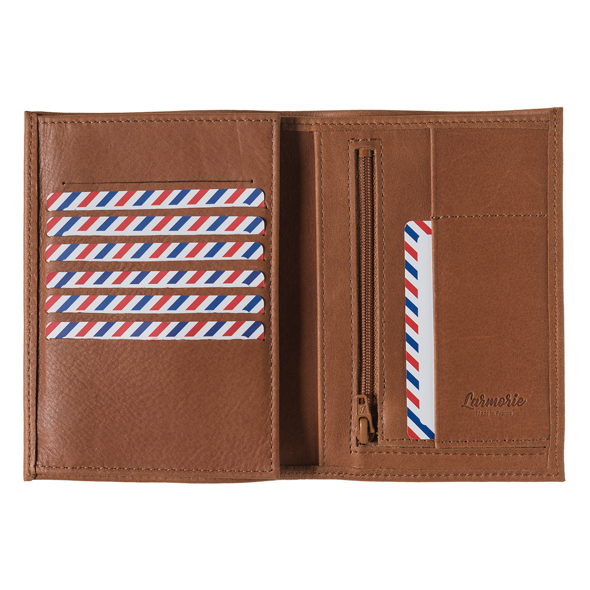 Grand portefeuille ALBERT en cuir grainé Larmorie® Made in France 🇫🇷