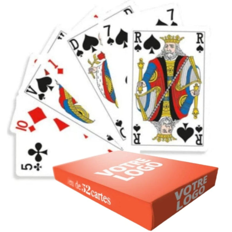 Jeu de 54 cartes personnalisables fabrication France Le Cadeau Français