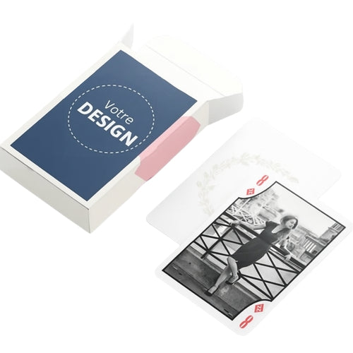 Jeu de 54 cartes personnalisables made in France –Le Cadeau Français