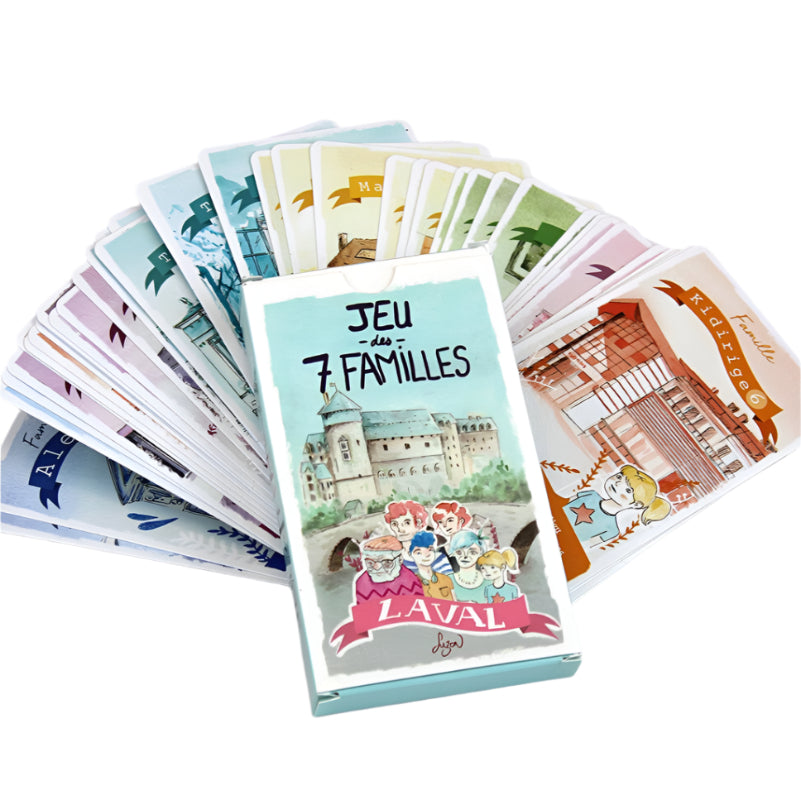 Jeu des 7 familles Made in France personnalisable - Le Cadeau Français