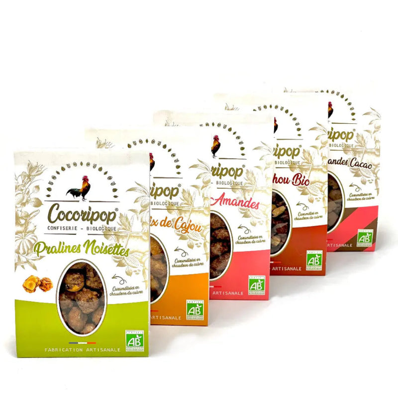 Pack découverte 5 sachets de pralinés Cocoripop®