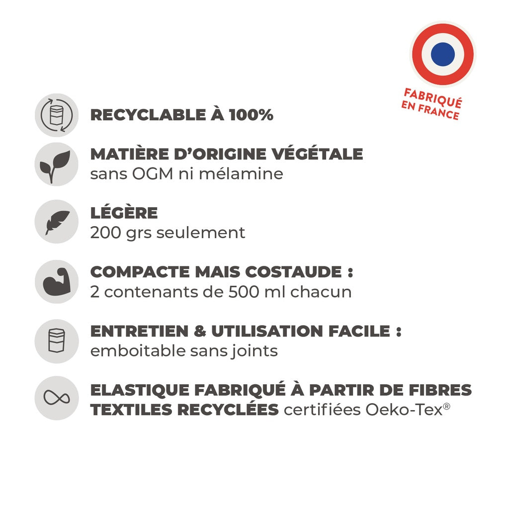 Lunchbox 3 compartiments écologique