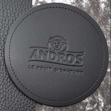 Dessous de verre en cuir recyclé carré personnalisable - Le Cadeau Français