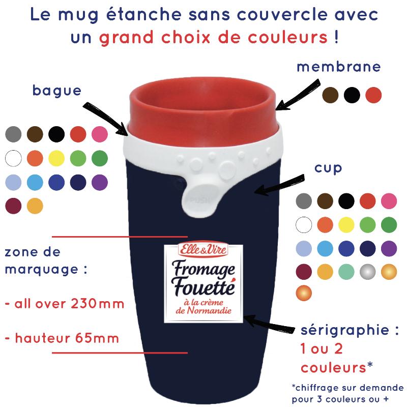 Mug "Twizz" isotherme en plastique 350 mL