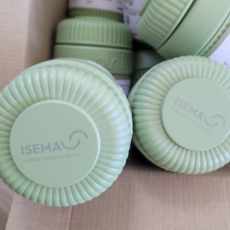 Mug de voyage BINI personnalisé gravure logo ISEMA - Le Cadeau Français