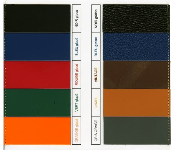 Nuancier produits cuir recyclé personnalisables