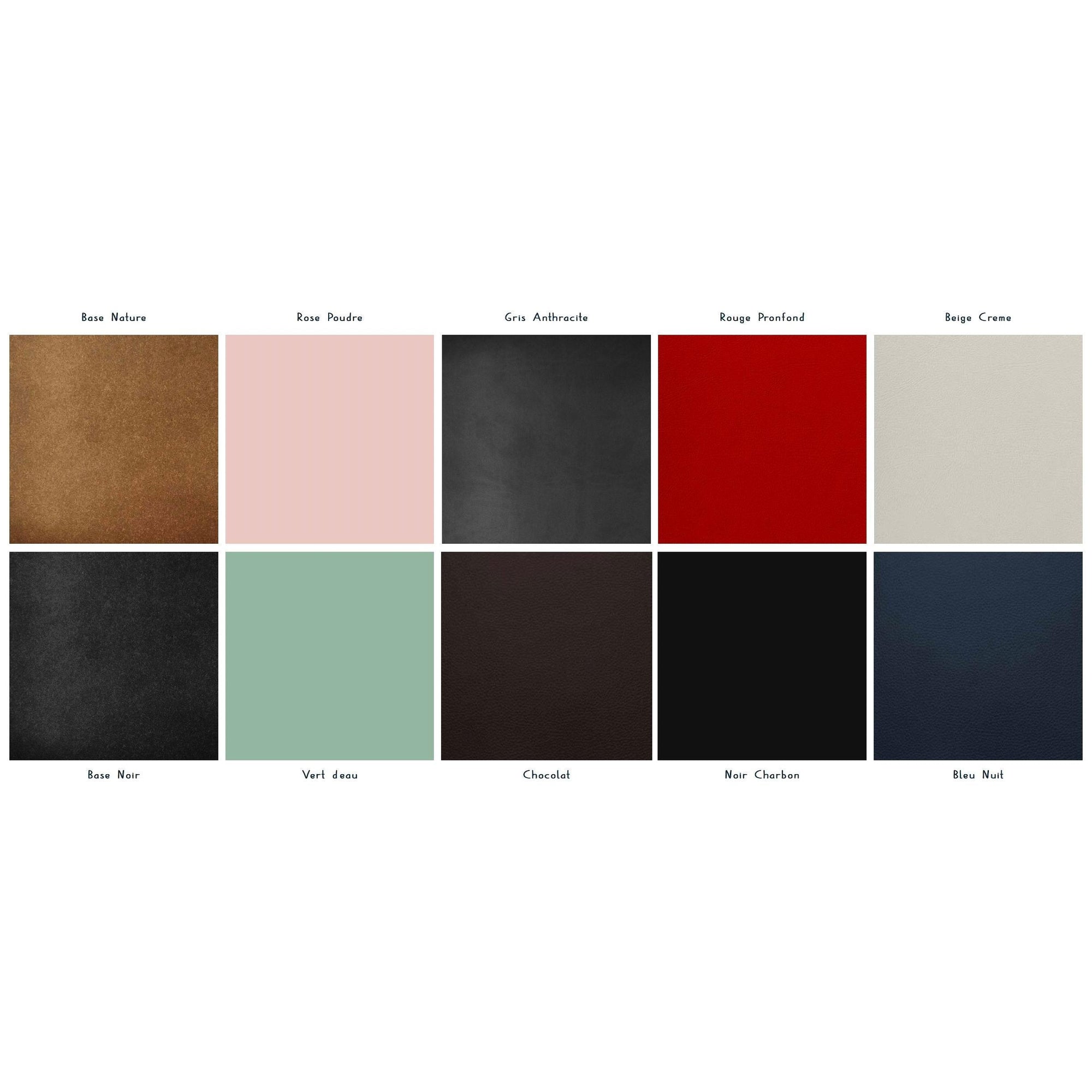 Nuancier coloris cuir recyclé Fab Riviera - Le Cadeau Français