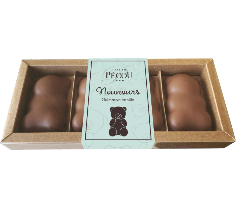 Oursons guimauve chocolat Pecou - Le Cadeau Français