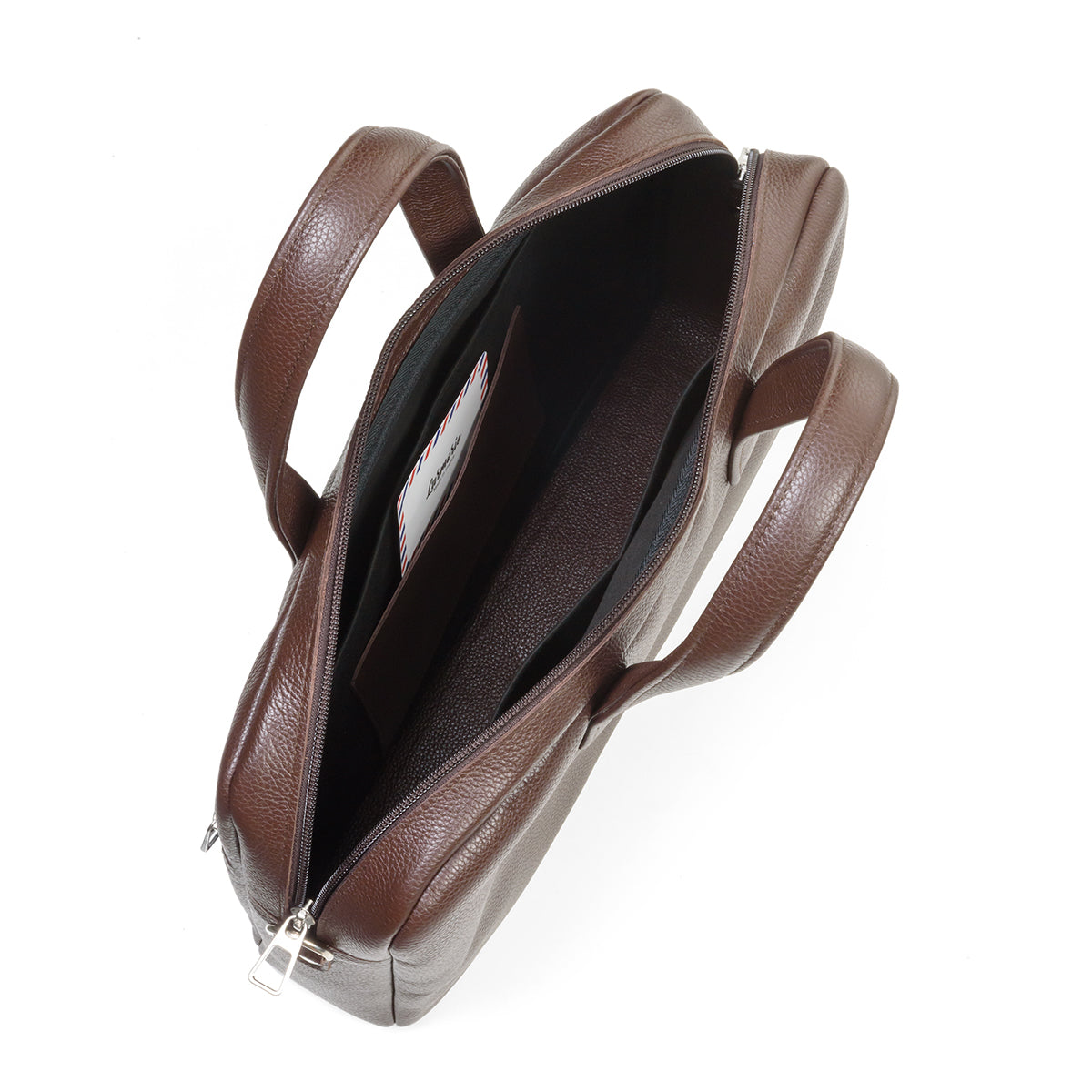 Sacoche ordinateur en cuir grainé ANTOINE Larmorie®