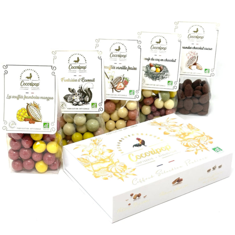 Coffret grand mix 8 confiseries Bio Cocoripop - Le cadeau Français
