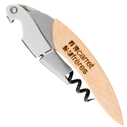 Personnalisation gravure manche en bois sommelier L'Iroquois Le Cadeau Français