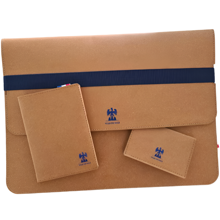 Pochette ordinateur en feutrine et/ou cuir recyclé♻️ personnalisable fabrication France 🇫🇷-Le Cadeau Français®