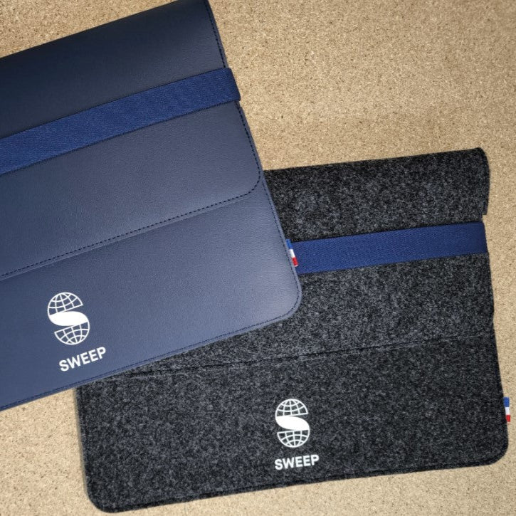 Pochette ordinateur en feutrine et/ou cuir recyclé♻️ personnalisable fabrication France 🇫🇷-Le Cadeau Français®