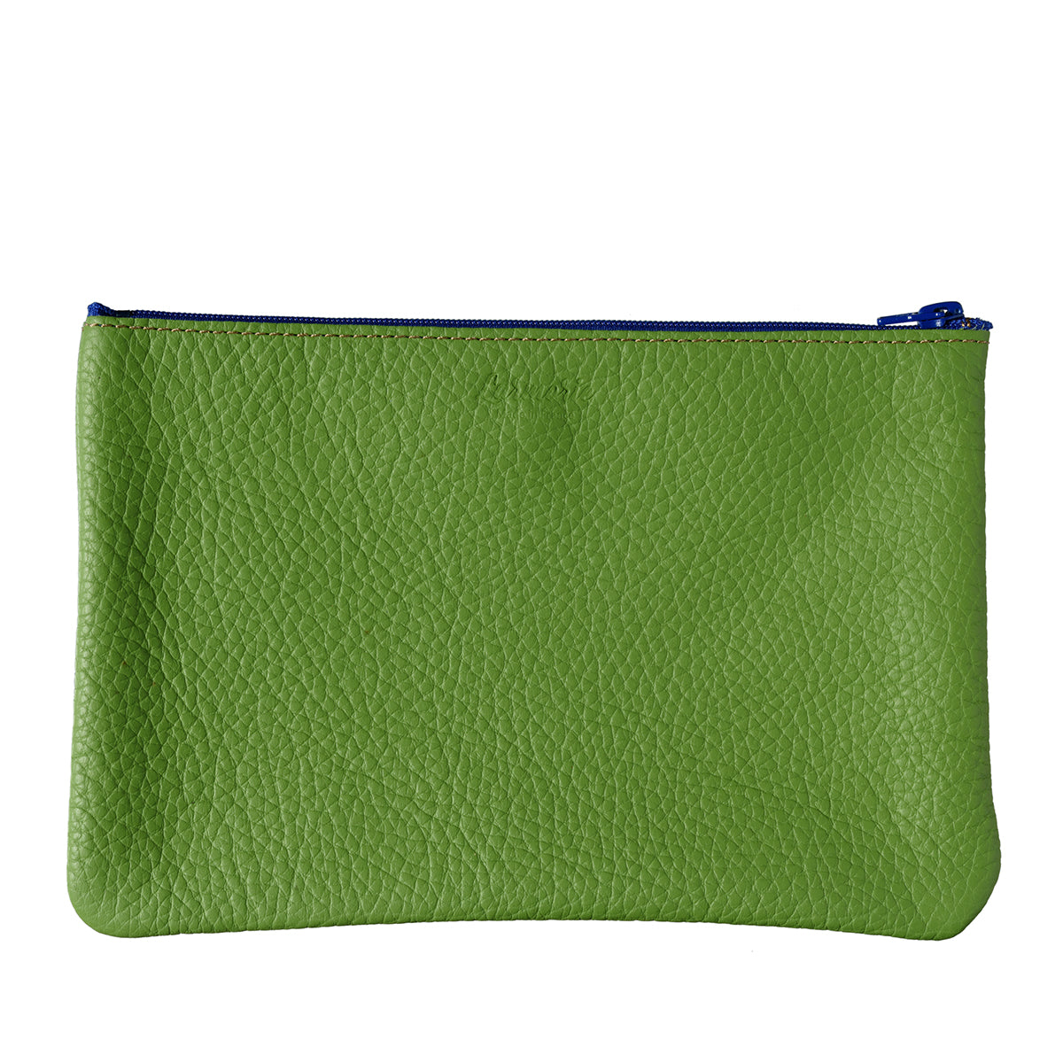 Pochette zippée CAMILLE en cuir de vachette Upcyclé