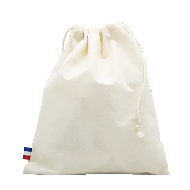 Pochon en coton avec cordon coulissant - personnalisable