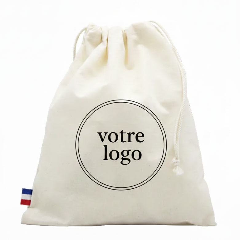 Pochon en coton avec cordon coulissant personnalisable 🇫🇷