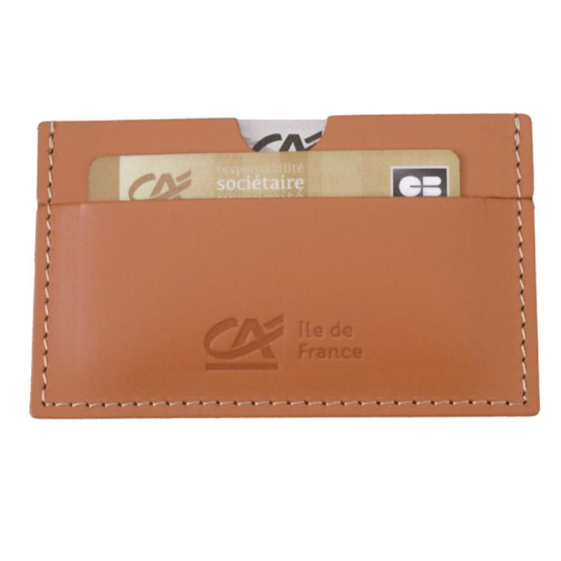 Porte-cartes 2 encoches en cuir recyclé ♻️