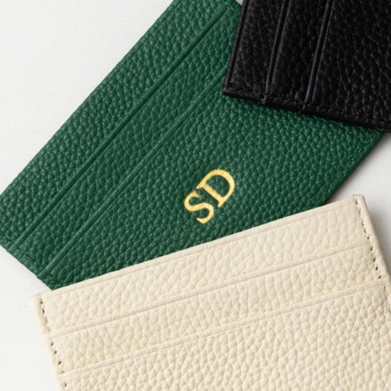 Porte-cartes 2 encoches en cuir recyclé ♻️