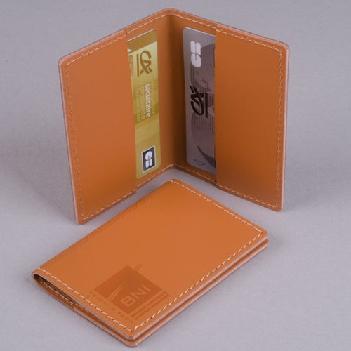 Porte-cartes pliant 2 encoches en cuir recyclé♻️