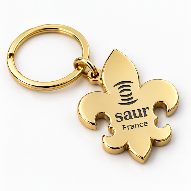 Porte-clé métal sur-mesure SAUR - Le Cadeau Français