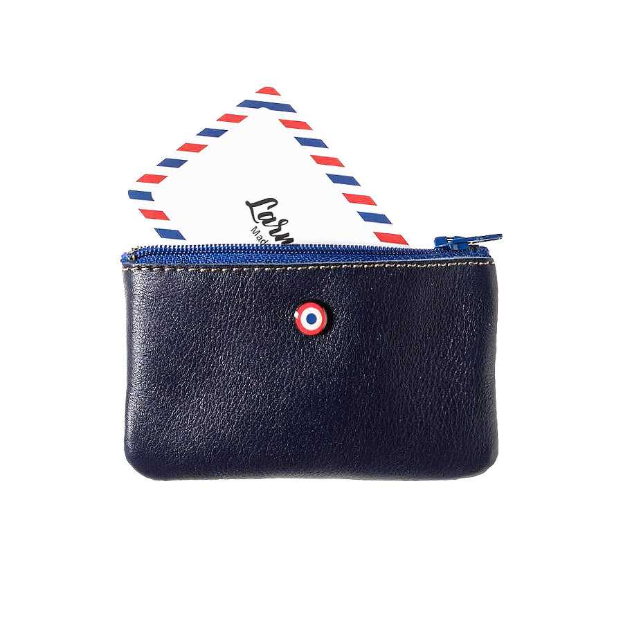 Porte-monnaie en cuir de vachette upcyclé EMILE Larmorie®