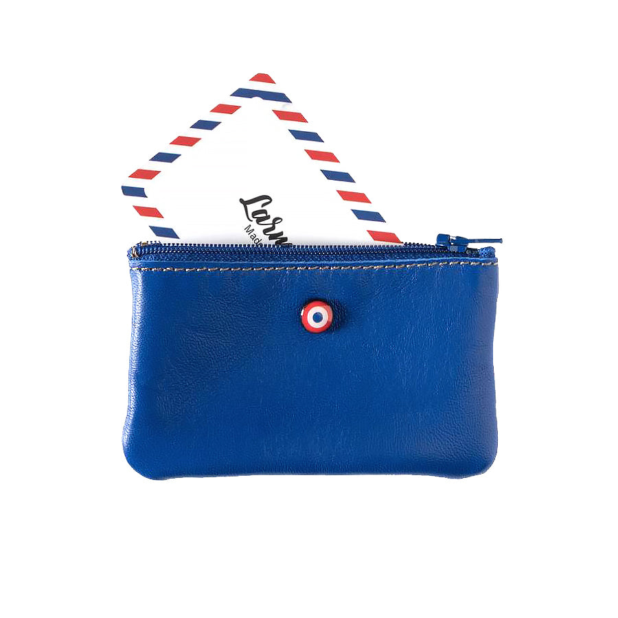 Porte-monnaie en cuir de vachette upcyclé EMILE Larmorie®