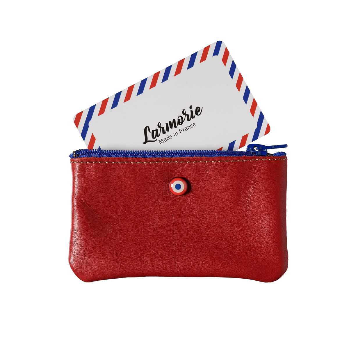 Porte-monnaie en cuir de vachette upcyclé EMILE Larmorie®