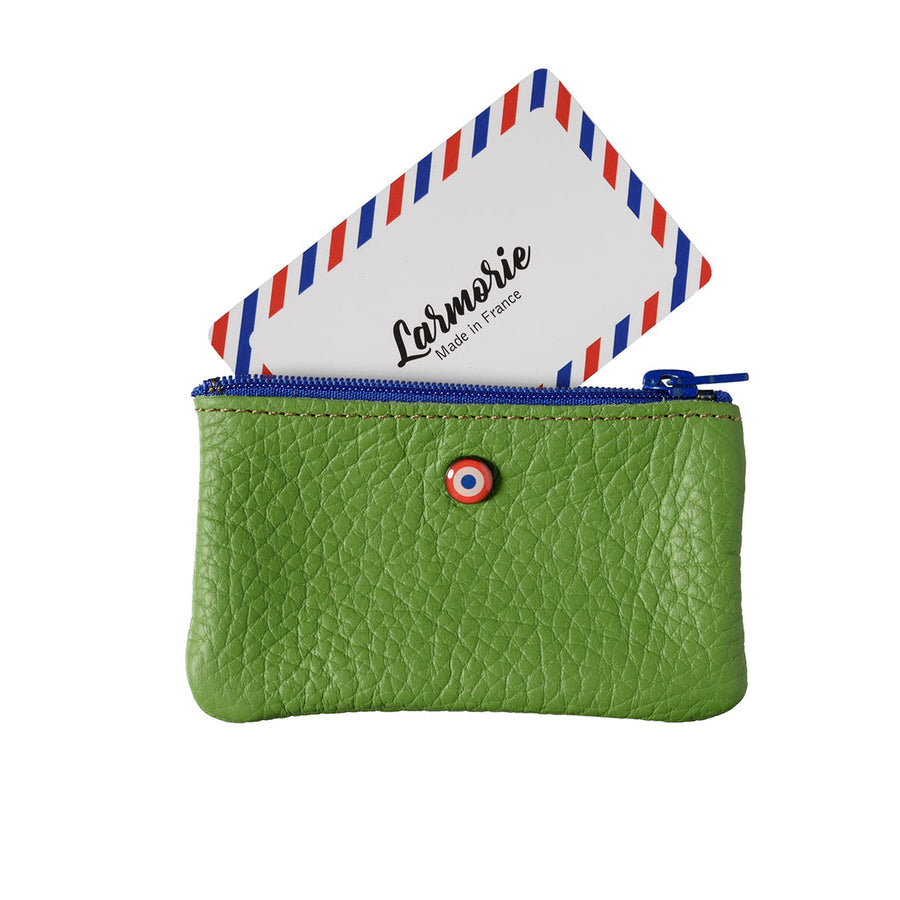 Porte-monnaie en cuir de vachette upcyclé EMILE Larmorie®