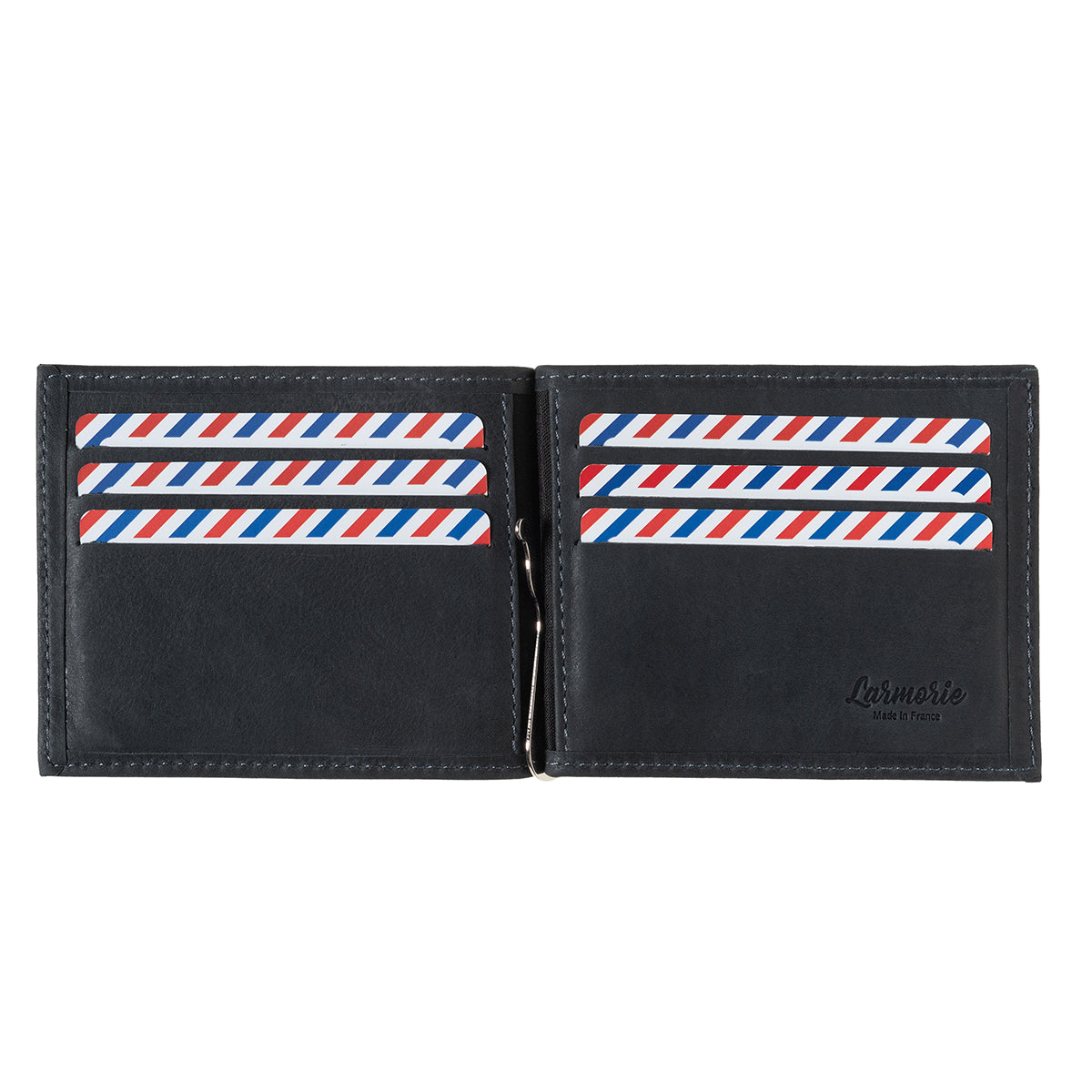Portefeuille en cuir avec pince à billets HECTOR Larmorie®