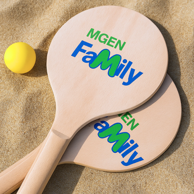 Raquettes de plage Made in France personnalisées MGEN - Le Cadeau Français