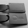 Étiquette à bagage rectangle en cuir recyclé ♻️ personnalisée fabrication France 🇫🇷