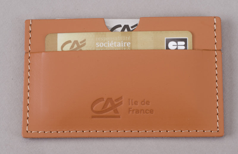 Porte-cartes 2 compartiments en cuir recyclé ♻️ personnalisé fabriqué en 🇫🇷