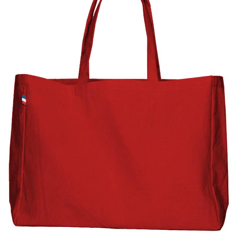 Sac cabas en coton avec soufflet