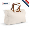 Sac de voyage en coton bio et cuir personnalisable fabrication France 🇫🇷