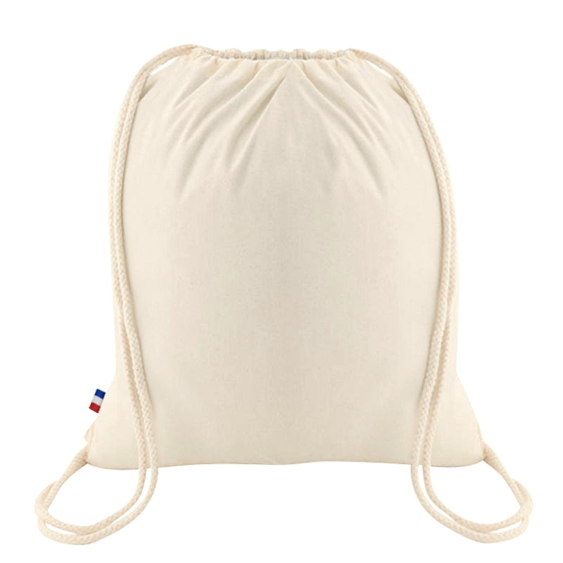 Sac à dos en coton à bretelles coulissantes Made in France personnalisable - Le Cadeau Français
