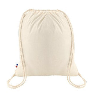 Sac à dos en coton à bretelles coulissantes Made in France personnalisable - Le Cadeau Français