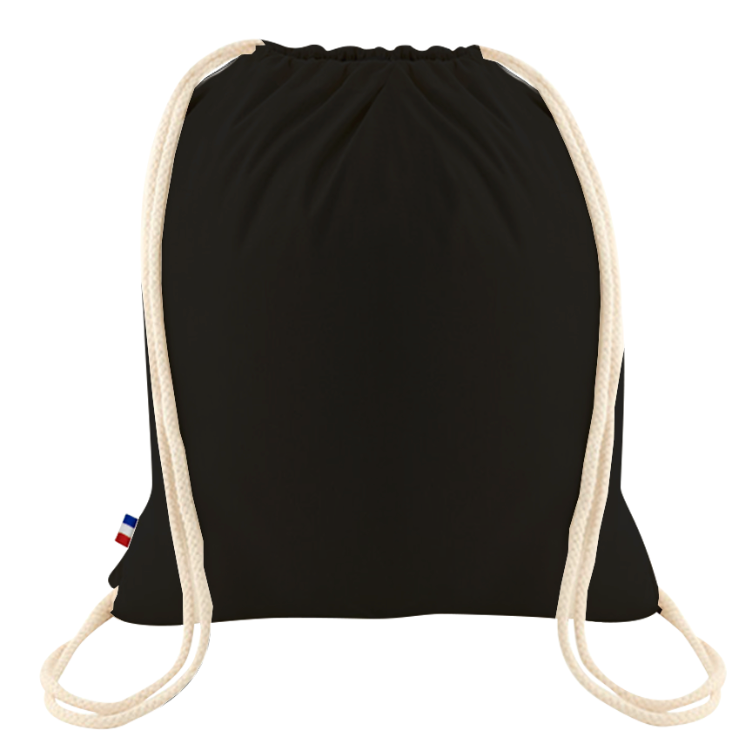 Sac à dos en coton à bretelles coulissantes Made in France personnalisable - Le Cadeau Français