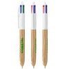 Stylo BIC 4 Couleurs Wood Style personnalisable made in france