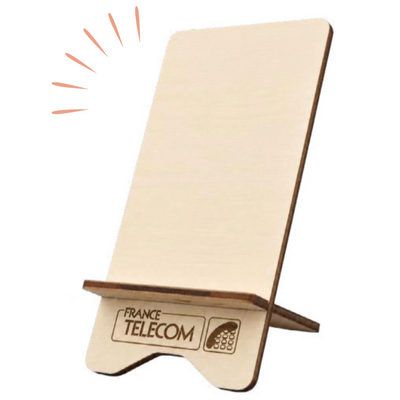 Support à smartphone en bois Made in France personnalisable - Le Cadeau Français