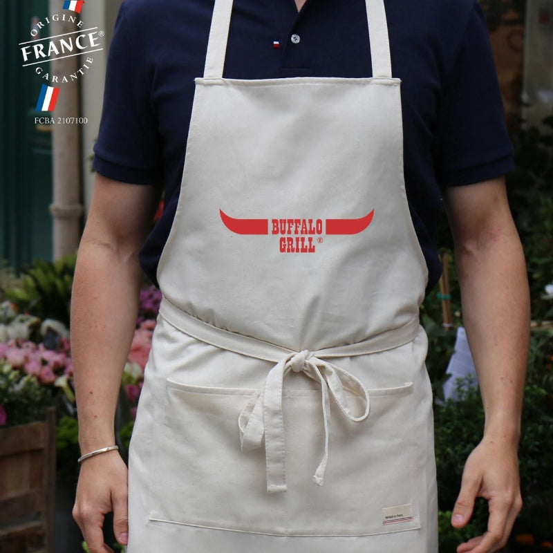 Tablier en coton BIO personnalisable fabrication France 🇫🇷