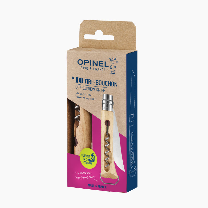 Tire-bouchon décapsuleur avec couteau N°10 OPINEL®