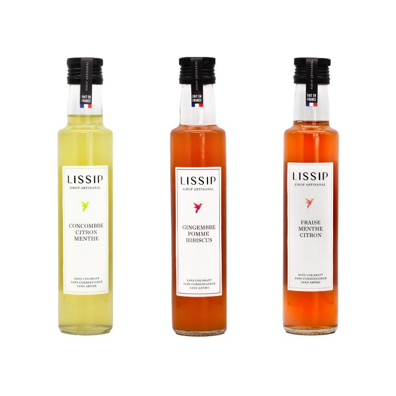 Coffret 3 sirops artisanaux Lissip®