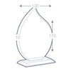 Trophée flamme en verre 17,5 cm sur socle personnalisable 🇫🇷