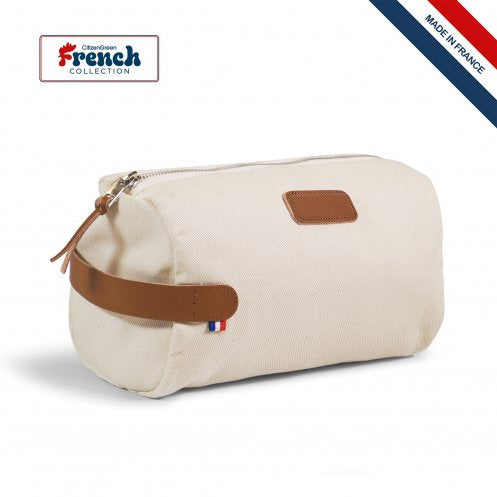 Trousse de toilette en coton bio personnalisable fabrication France 🇫🇷