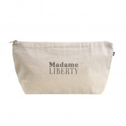 Trousse en coton avec fond soufflet made in france personnalisable - Le Cadeau Français